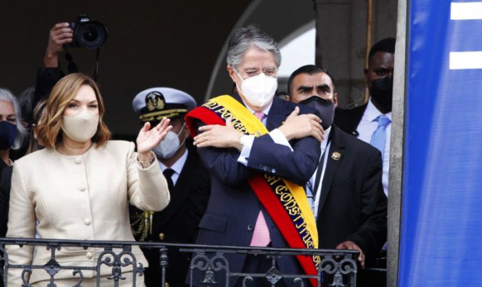 Guillermo Lasso arribó por primera vez al Palacio de Carondelet, en calidad de presidente de la República de Ecuador, este lunes 24 de mayo del 2021. Foto: Twitter Guillermo Lasso