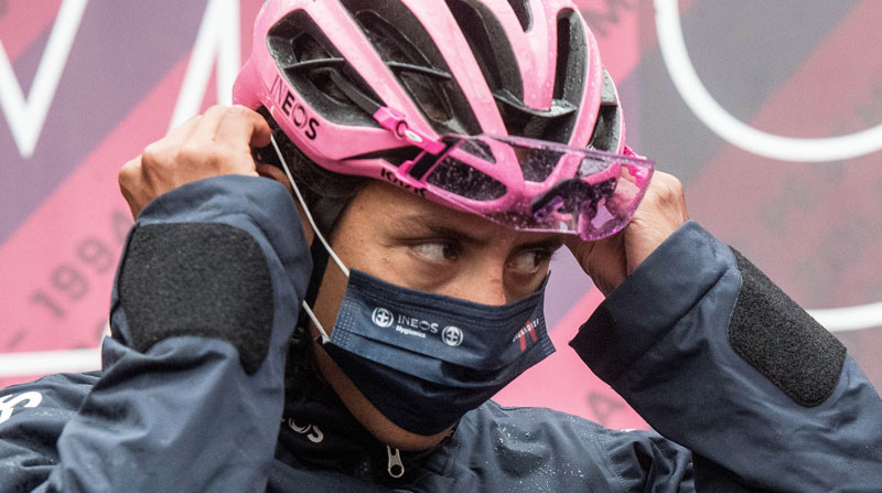 Egan Bernal, líder del Giro de Italia 2021. Foto: EFE