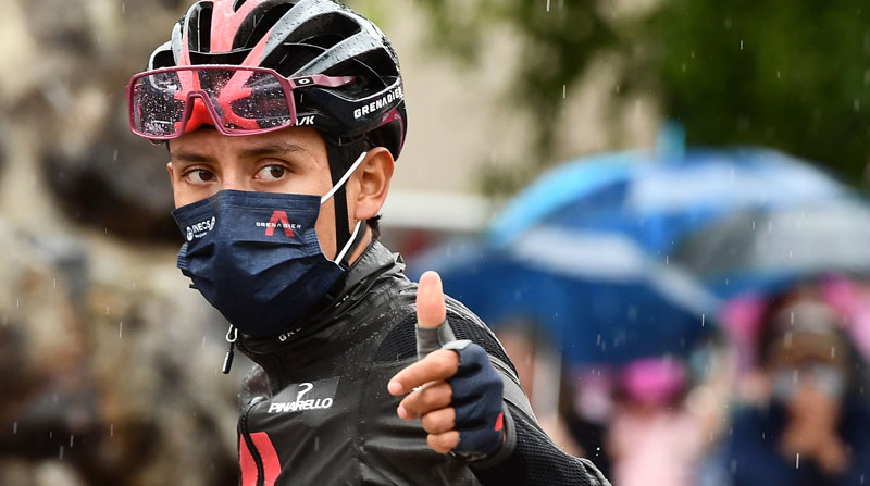 Egan Bernal, del Ineos, uno de los favoritos en el Giro de Italia 2021. Foto: EFE