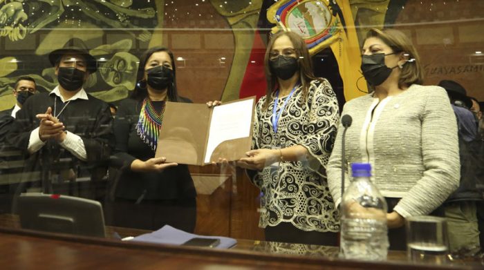 Con 71 votos a favor, Guadalupe Llori de Pachakutik fue designada como la nueva presidenta de la Asamblea Nacional el 15 de mayo del 2021, en el Pleno del Parlamento del Ecuador. Foto: Flickr Asamblea Nacional