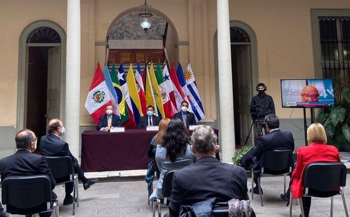 El Proceso de Quito surgió en el año 2018, por iniciativa del Ecuador, como un mecanismo regional para promover respuestas coordinadas y conjuntas frente a la crisis migratoria venezolana. Foto: Twitter @juliocroci