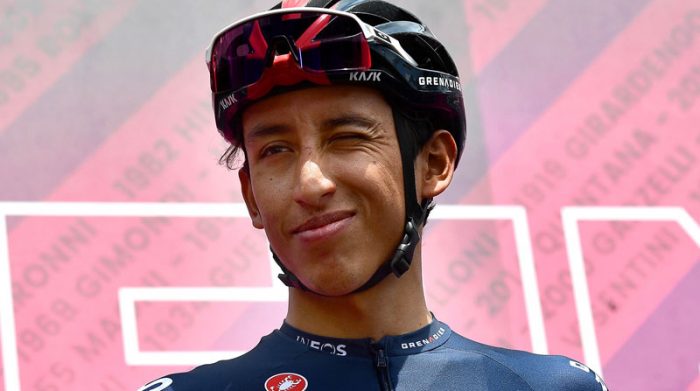 El colombiano Egan Bernal se impuso en la etapa 9 del Giro de Italia, el 16 de mayo del 2021. Foto: EFE