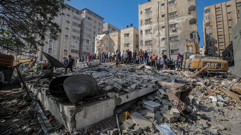 Más de 40 personas murieron en el último ataque de Israel a Gaza, perpetrado la madrugada del 16 de mayo del 2021. Foto: EFE
