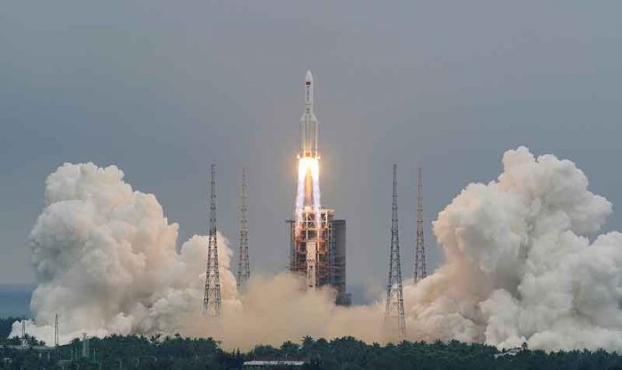 El cohete Long March 5B despegó desde Wenchang, China, el pasado 29 de abril de 2021. Foto: archivo / Reuters