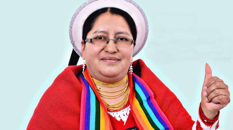 Martha Simbaña fue electa vicealcaldesa de Riobamba en una sesión extraordinaria del Concejo Municipal el sábado 15 de mayo. La concejala contó con siete votos a favor y cinco en contra. Foto: Facebook Martha Simbaña