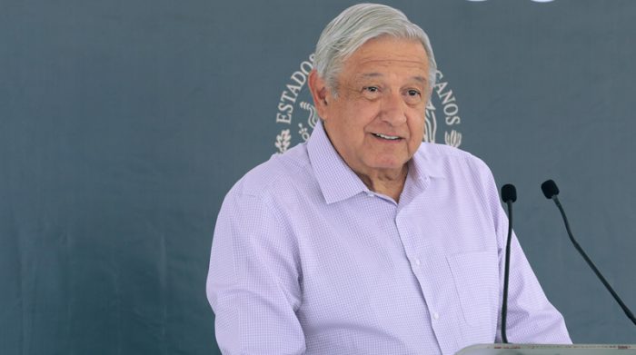 Andrés Manuel López Obrador durante una conferencia de prensa en el estado de Baja California (México). Foto: EFE