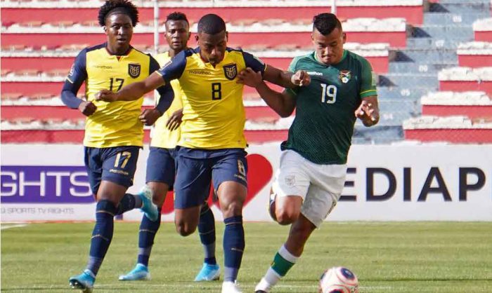 Ecuador derrotó a Bolivia en su primer cruce por las eliminatorias de Catar 2022. Foto: EFE