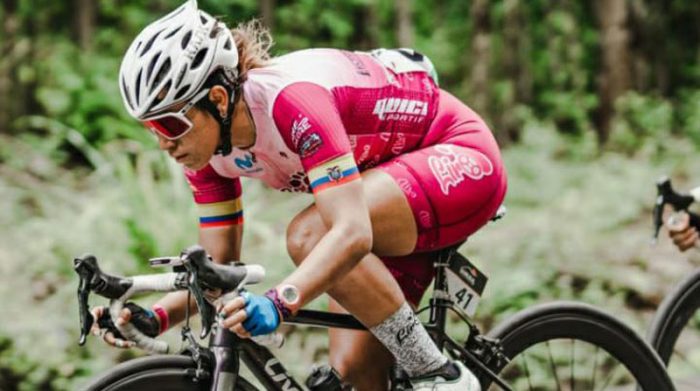 Miryam Núñez, ciclista ecuatoriana sufrió un siniestro en Sangolquí. Foto: Archivo