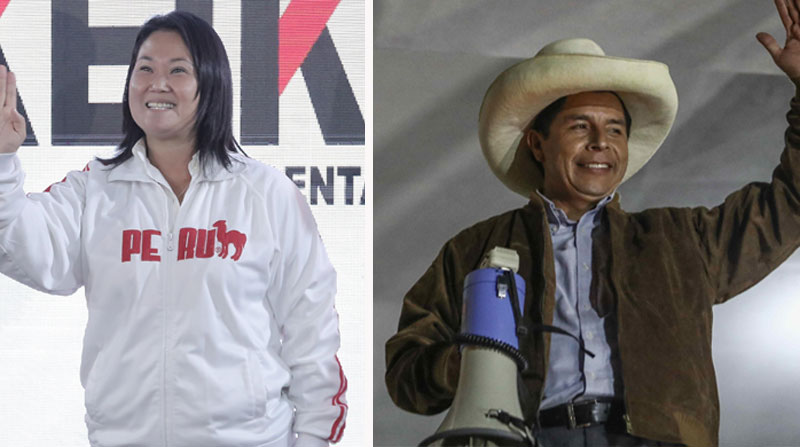 La Oficina Nacional de Procesos Electorales (ONPE) de Perú realiza el recuento de los votos de los candidatos Keiko Fujimori y Pedro Castillo. Fotos: EFE