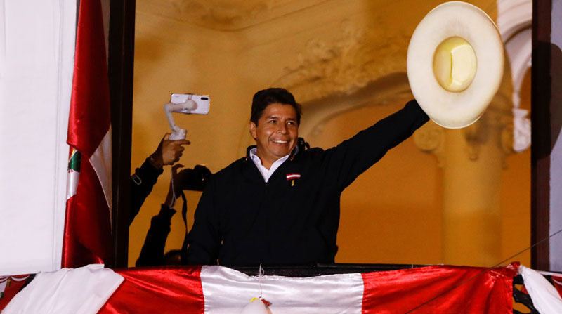 El candidato presidencial, Pedro Castillo, hizo un llamado para que sus seguidores controlen los votos. Foto: Reuters