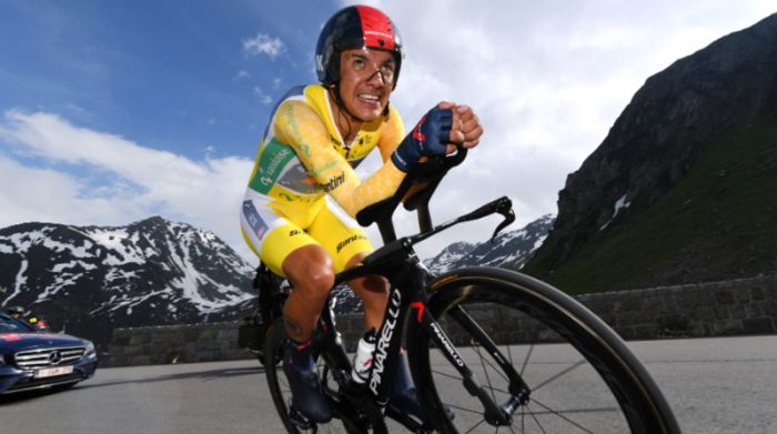 Richard Carapaz durante la etapa 7 del Tour de Suiza. Foto: @INEOSGrenadiers