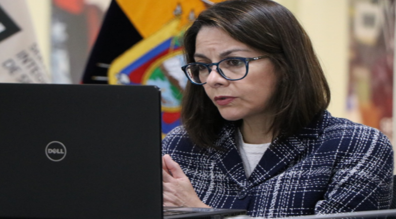 Ximena Garzón señaló que este miércoles 23 de junio del 2021, tendrá una reunión con Enrique Pita, vicepresidente del Consejo Nacional Electoral (CNE) para mejorar las tácticas de vacunación masiva. Foto: Twitter de @Salud_Ec