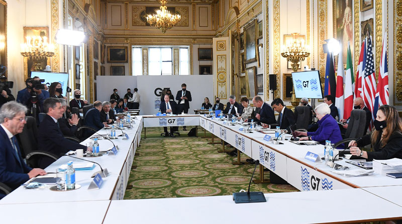 Los representantes de las economías del G7 llegaron a un acuerdo para imponer un impuesto global a las empresas internacionales. Foto: EFE