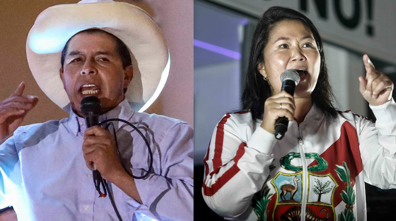 La polarizada situación que vive Perú ha vuelto a quedar de manifiesto durante la campaña electoral previa a la segunda vuelta y con el resultado tan apretado de los comicios. Fotos: EFE