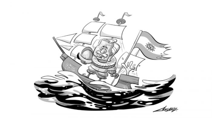 Gauchada turbulenta, caricatura de Arcabuz de este 14 de junio del 2021.