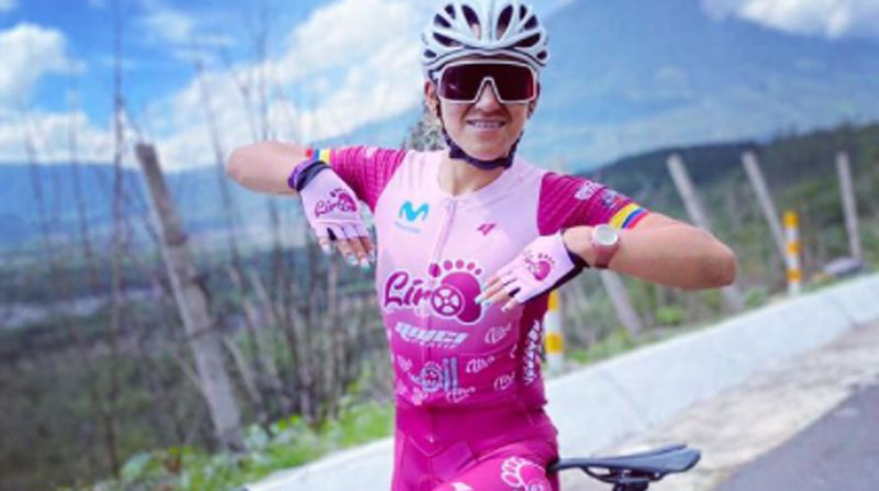 Miryam Núnez, ciclista ecuatoriana que compite por el Liro Sport de Colombia. Foto: Instagram Miryam Núñez
