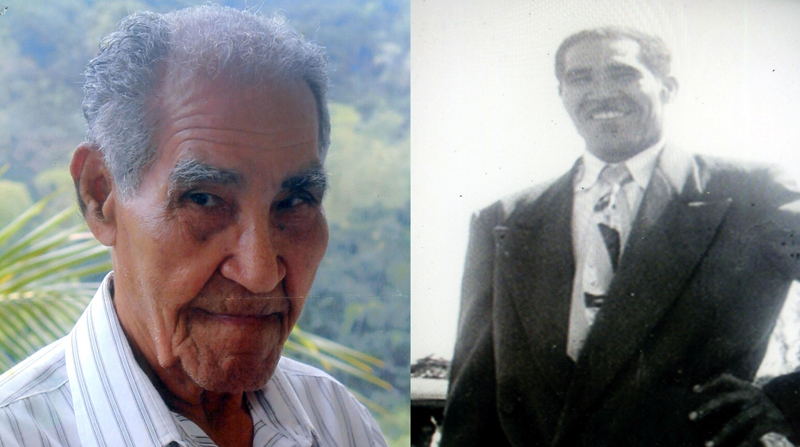 Composición de dos fotografías sin fecha cedidas por Guinnes World Records donde aparece un después y un antes de Emilio Flores Márquez, el hombre más longevo del mundo con 112 años, en San Juan (Puerto Rico). Foto: EFE