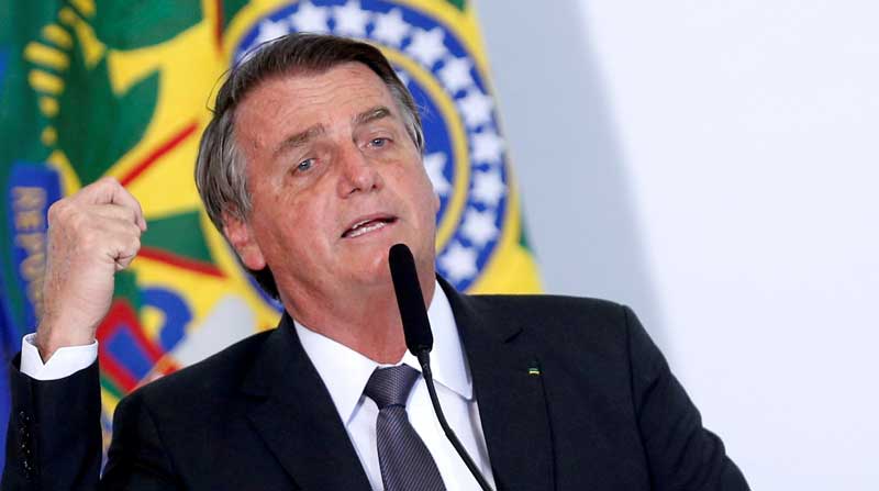 El presidente de Brasil, Jair Bolsonaro, habla durante una ceremonia en el Palacio del Planalto, en Brasilia, Brasil. Foto: REUTERS