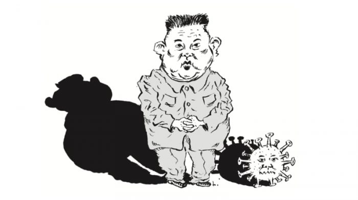 Kim Jong-un, efecto covid en Corea del norte. Caricatura de Luján de este 4 de julio del 2021.