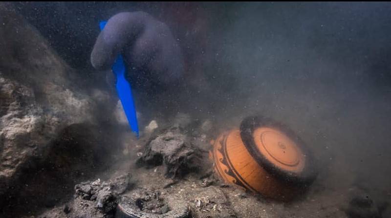 Imagen de la excavación submarina. Foto: Ministry of Tourism and Antiquities