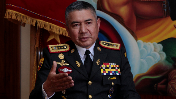 Fabián Fuel, Comandante General del Ejército, habla sobre la renovación de los fusiles militares. Foto: Galo Paguay / EL COMERCIO