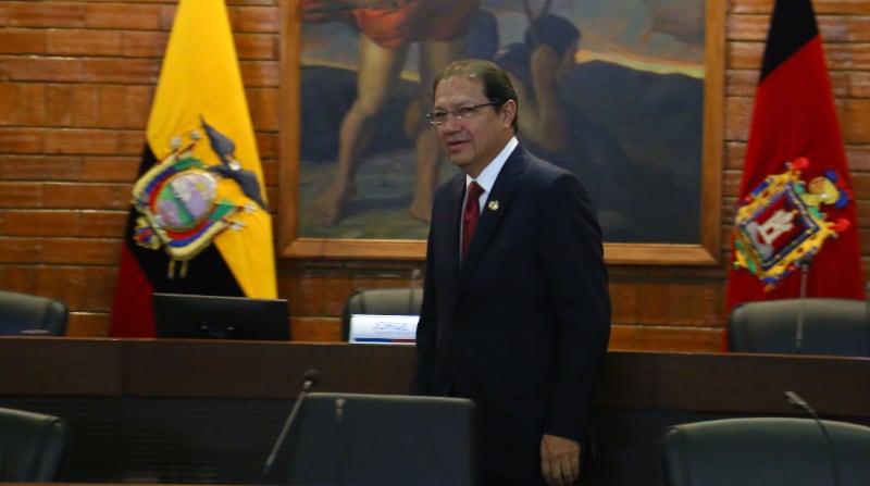 Santiago Guarderas es el nuevo alcalde de Quito este 19 de julio del 2021, luego de la remoción de Jorge Yunda. Foto: Diego Pallero / EL COMERCIO