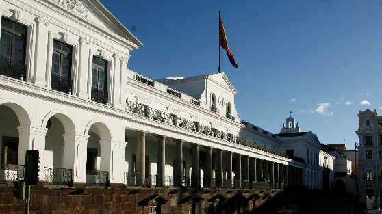 Vista del Palacio de Carondelet ubicado en el Centro Histórico de Quito. Foto: Archivo / EL COMERCIO