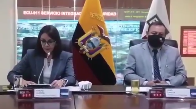 La ministra Garzón reiteró una información que se conoció ayer. En Ecuador ya se han registrado 85 casos de la variante Delta; son 45 nuevos hallazgos. Foto: Captura de pantalla