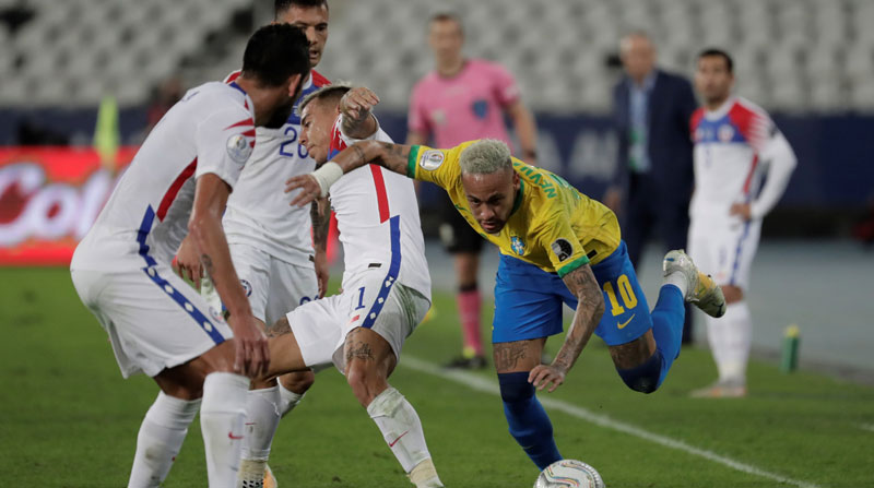 Brasil y Chile jugaron en la Copa América el 2 de julio del 2021. Foto: EFE