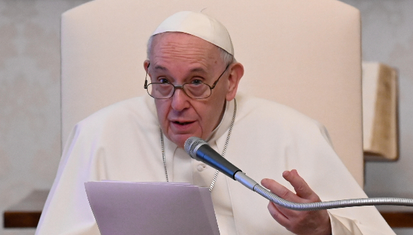 El papa Francisco en audiencia general en El Vaticano el 28 de abril del 2021. Foto: REUTERS