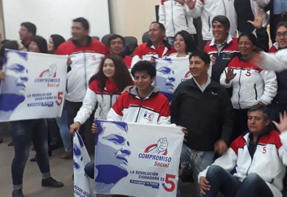 Fuerza Compromiso Social se inauguró en la lid política en el 2017, con el binomio Iván Espinel-Doris Quiroz. Foto: Facebook Fuerza Compromiso Social Cotopaxi