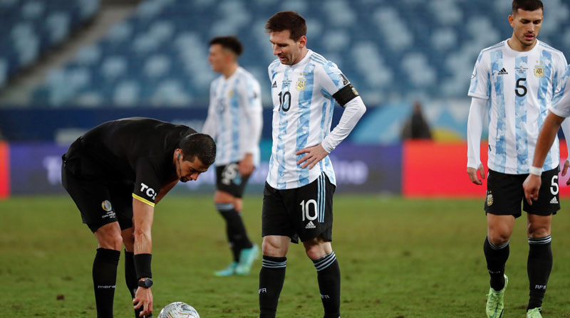 Lionel Messi, jugador de Argentina, en al Copa América. Foto: EFE