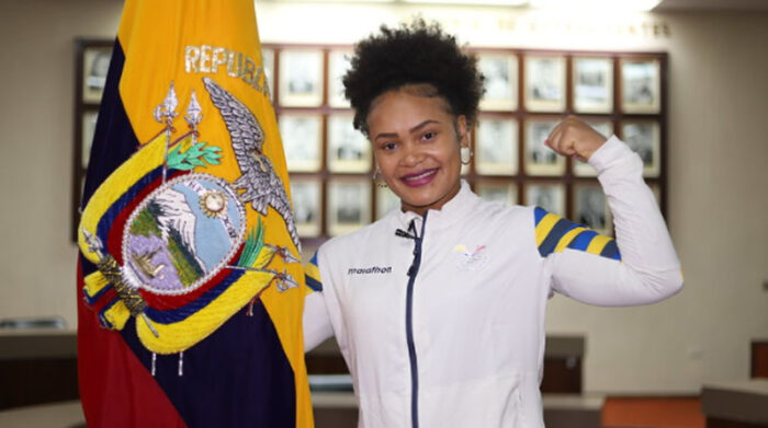 Neisi Dajomes es una de las atletas ecuatorianas con mejores opciones de disputar los primeros lugares en Tokio. Foto: cortesía Comité Olímpico Ecuatoriano