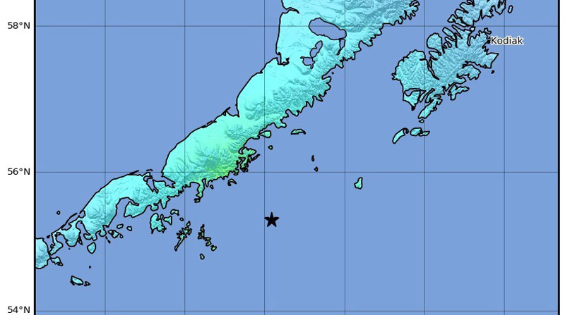 El fuerte terremoto en las islas Aleutianas de Alaska (EE.UU). han causado una veintena de réplicas. Foto: EFE