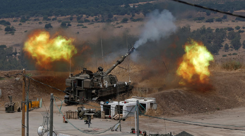 Israel usó su artillería frente a los disparos recibidos por Líbano. Foto: EFE