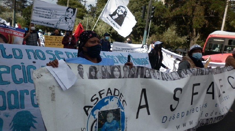 La Asociación de Familiaries y Amigos de Personas Desaparecidas en Ecuador es una de las organizaciones que vela por los derechos de las personas desaparecidas: foto tomada de la cuenta de Facebook de Asfadec.