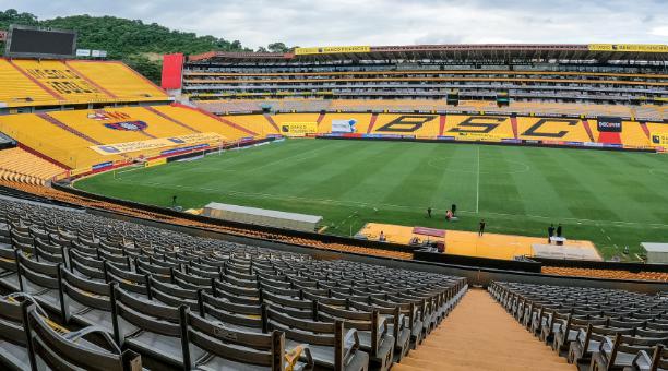 Panorámica del estadio Monumental de Guayaquil, que recibirá el partido entre Barcelona y Aucas. Foto: Barcelona
