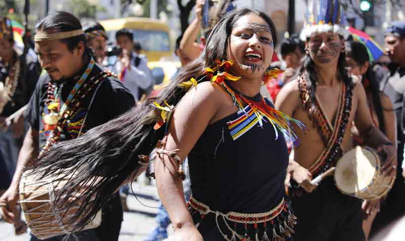 La Conaie saludó a quienes conforman los 18 pueblos y 15 nacionalidades indígenas del Ecuador. Foto: archivo / EL COMERCIO