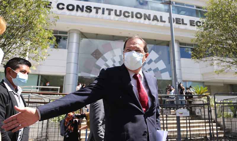 Santiago Guarderas solicitó una acción extraordinaria de protección a la CC, el martes 10 de agosto del 2021. Foto: Vicente Costales / EL COMERCIO