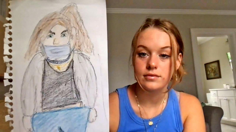 Desde que el particular dibujo se hizo viral, Emma ha recibido otro retratos de ella. Mientras que al original lo colgó en la nevera de su casa. Foto: Captura de pantalla