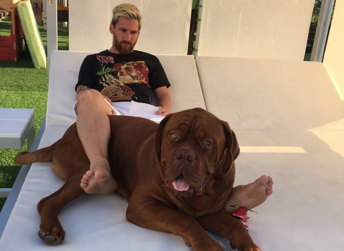 Lionel Messi junto a Hulk, en Barcelona. Foto: Instagram del jugador