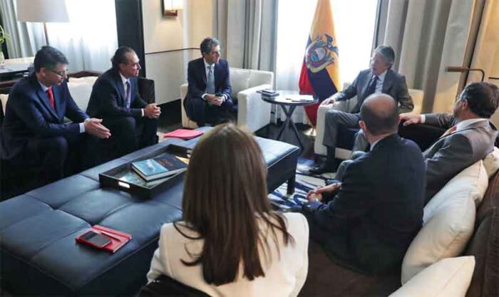 Guillermo Lasso mantuvo este 25 de agosto del 2021 reuniones con el sector empresarial de México. Foto: Twitter Guillermo Lasso