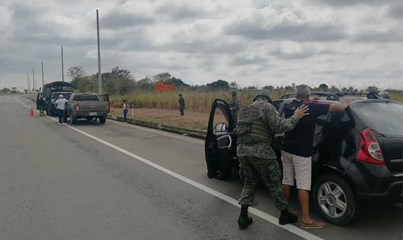 Los militares se encargan de resguardar la seguridad de los cantones Arenillas, Huaquillas y las Lajas, ubicados en la frontera sur del país. Foto: cortesía FF.AA.