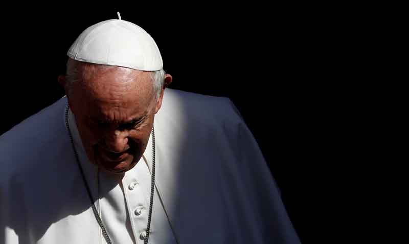 La carta dirigida al papa Francisco contenía tres balas y un mensaje. Foto: archivo / Reuters
