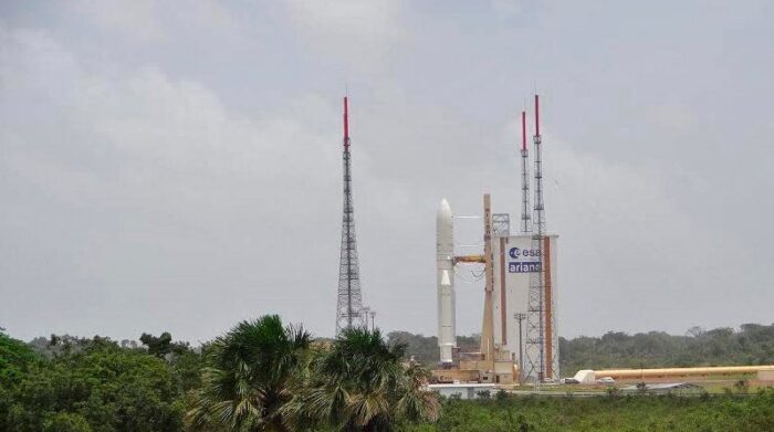 Plataforma de lanzamiento en el Centro Espacial de Kurú, la Guayana Francesa, en el nordeste del continente suramericano. EFE