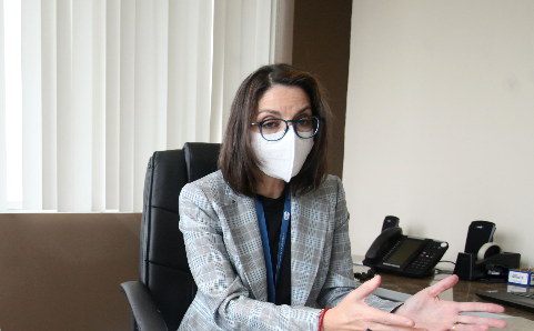La ministra de Salud, Ximena Garzón, también aspira a que las hospitalizaciones por covid desciendan. Foto: Julio Estrella / EL COMERCIO