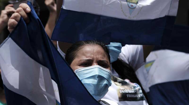 Imagen referencial. Ciudadanos nicaragüenses protestan en las calles en contra del gobierno del presidente de Nicaragua, Daniel Ortega. Foto: EFE