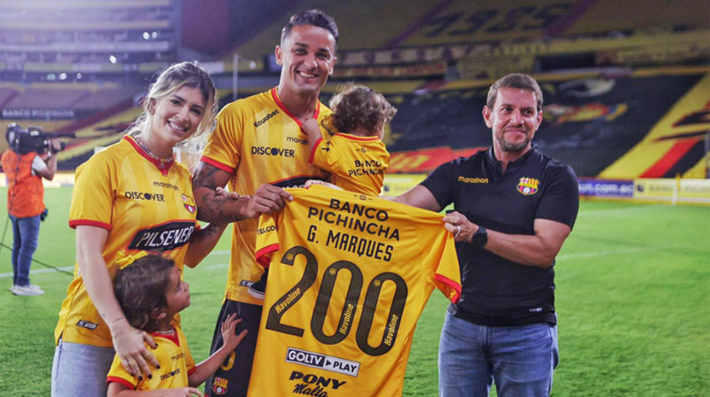 Gabriel Marques llegó a Barcelona en el 2015. Llegó a los 200 cotejos con el cuadro canario. Foto: Barcelona SC