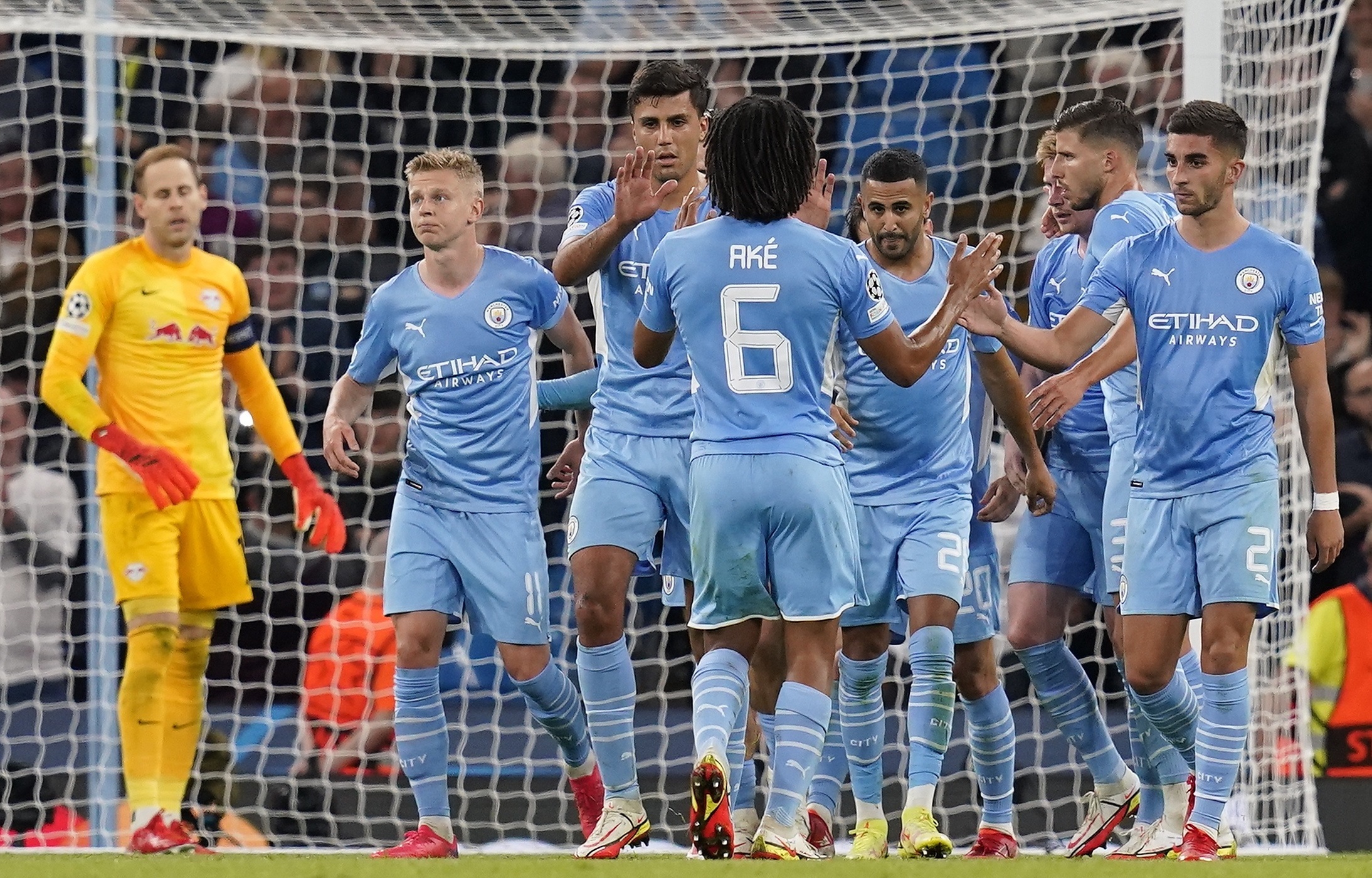 El Manchester City arrancó la Champions League con una goleada ante el Leipzig. Foto: EFE