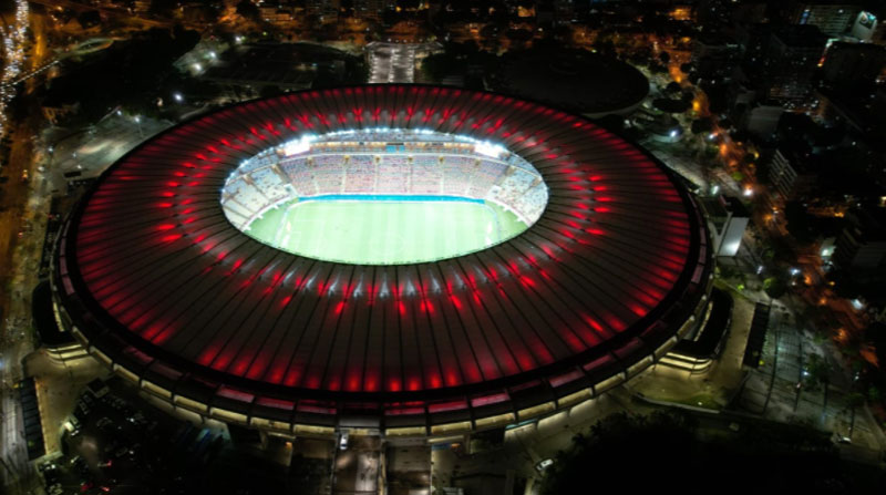 Imagen aérea del estadio Maracaná de Río de Janeiro el 22 de septiembre del 2021. Foto: Twitter @Libertadores